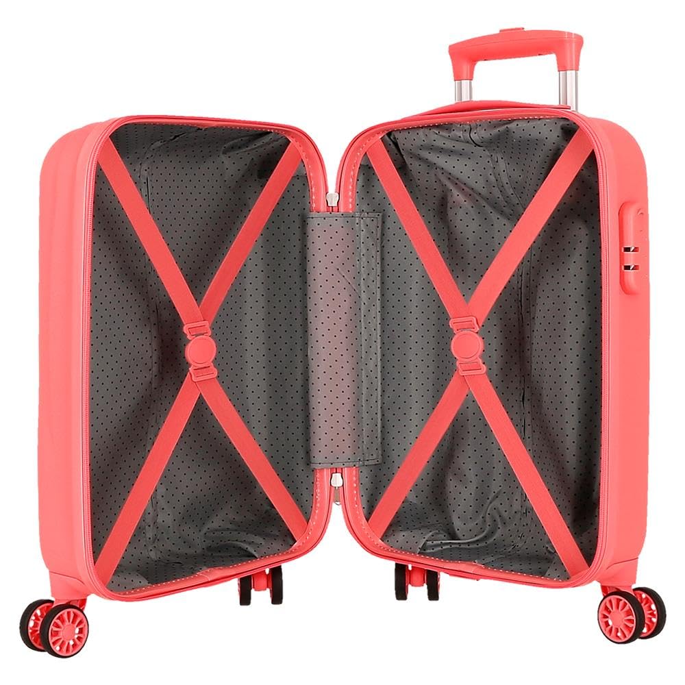 Joumma Disney Vaiana Sea Vibes walizka kabinowa koralowa 33 x 50 x 20 cm sztywne zapięcie szyfrowe z boku ABS 28 l 2,2 kg 4 koła podwójny bagaż podręczny