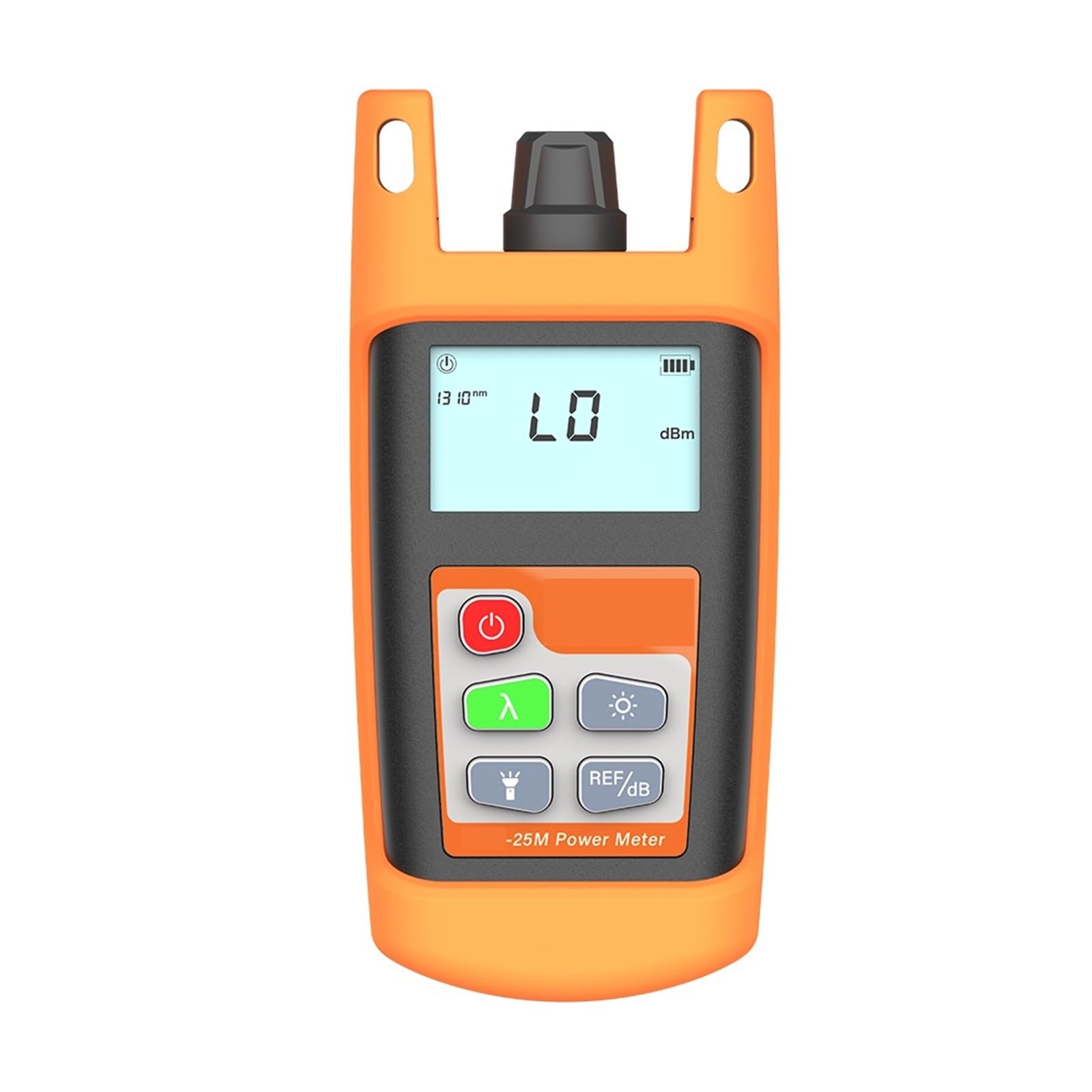 Fiber Tester, Used for Optical Fiber Cable Loss Measurement 25M Fiber Optical Handheld Test Tool Fiber Optic Power Meter 25M OPM Tester(-50dBm 26dBm)