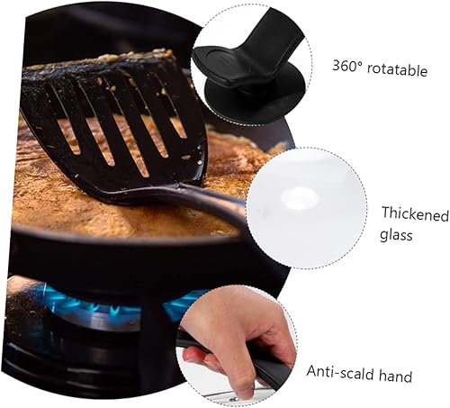 Miniatura 5 de 1 pieza cubierta de olla de silicona utensilios de cocina de acero inoxidable tapas de olla de repuesto tapa de vidrio templado cazuela utensilios