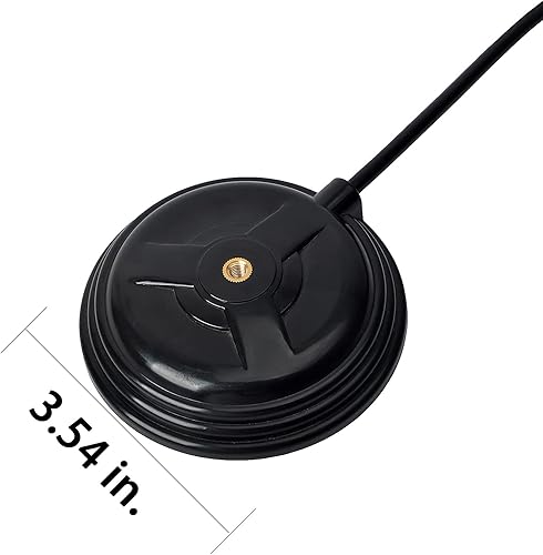 Miniatura 3 de Antena móvil de doble banda, látigo de montaje magnético 144430 MHz con cable coaxial RG58U de 16.4 ft para transceptor de vehículo Yaesu Midland