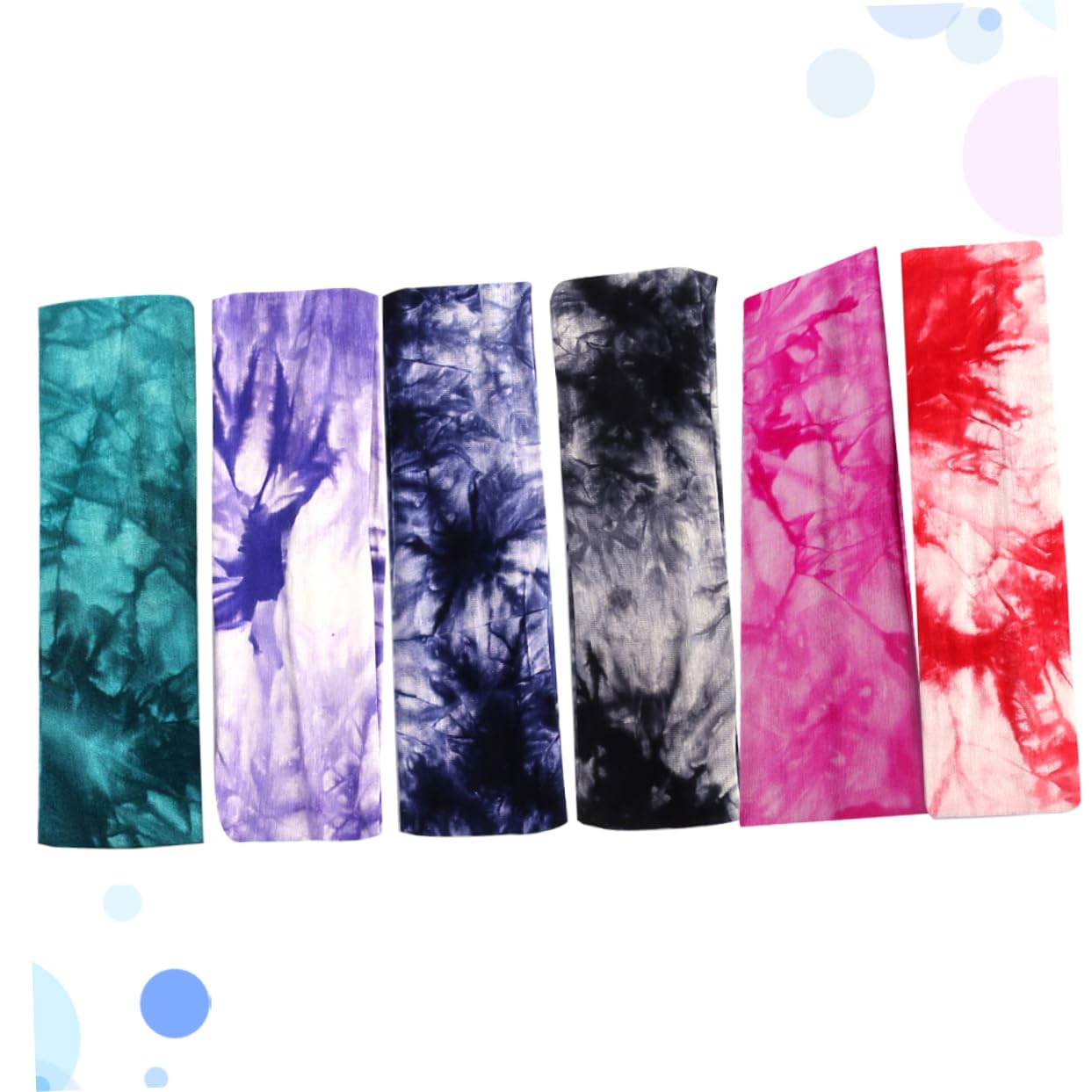 FRCOLOR 3 Juegos De Bandas Elásticas Para El Cabello De Brillantes Surtidos Diademas Teñidas Para Deportes Y Moda 6 Piezas X 3