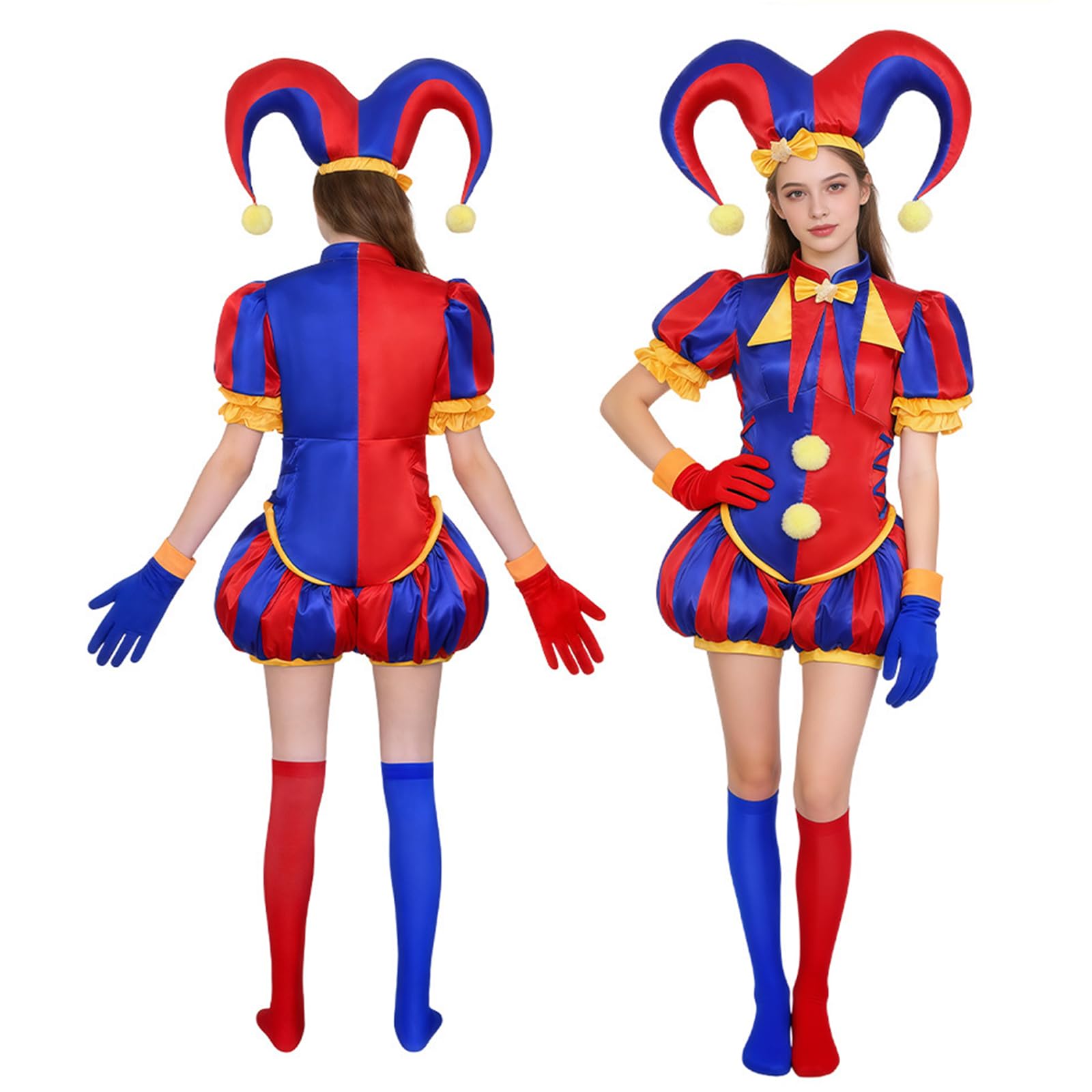 Amazing Circus Costume Merch Pomni Costume Fancy Dress Sets and Kits Cosplay Outifit for Carnival Halloween A10 3XL