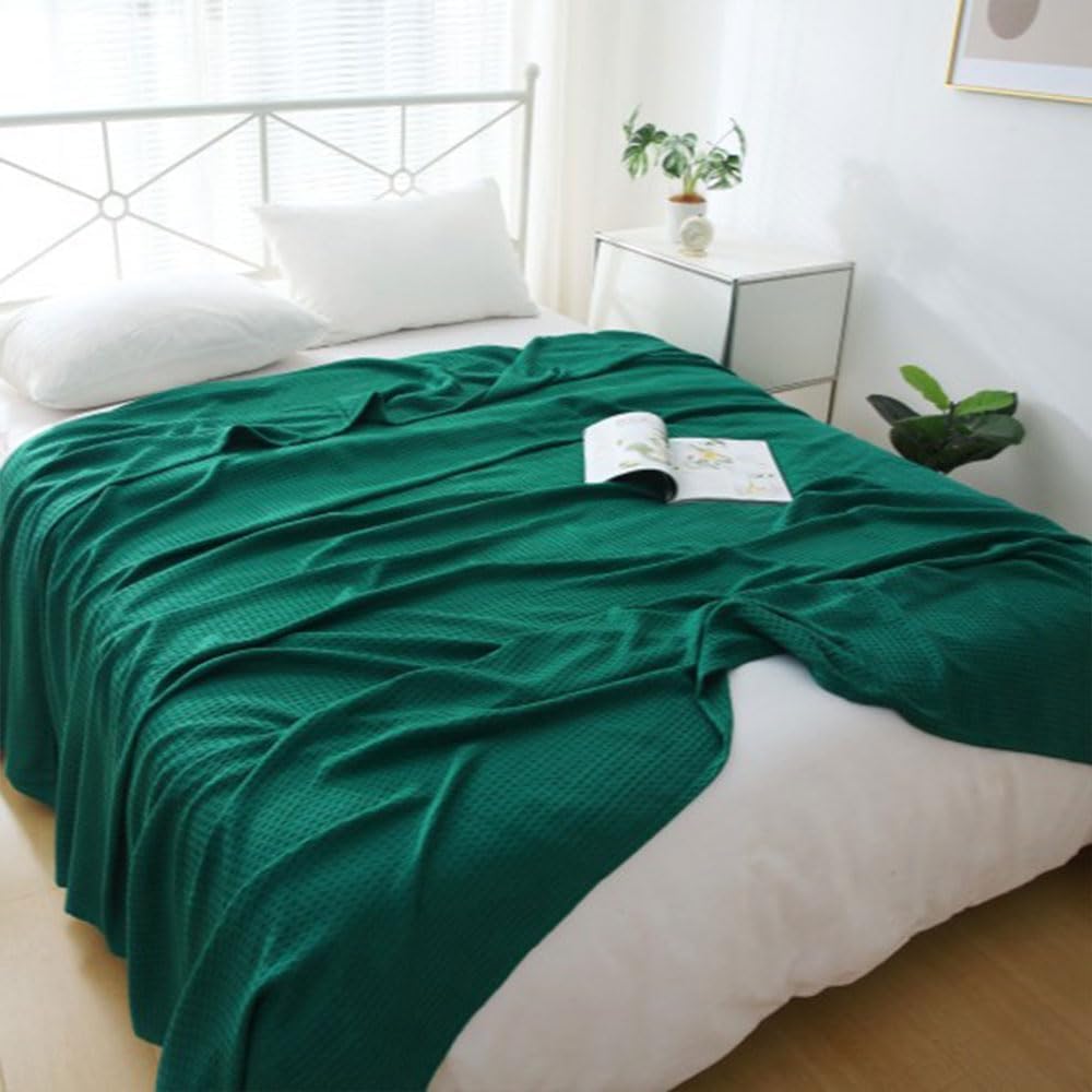 Lightweight Sofa Blanket – Cooling Fibre, Soft(Dark Green,230x270cm)