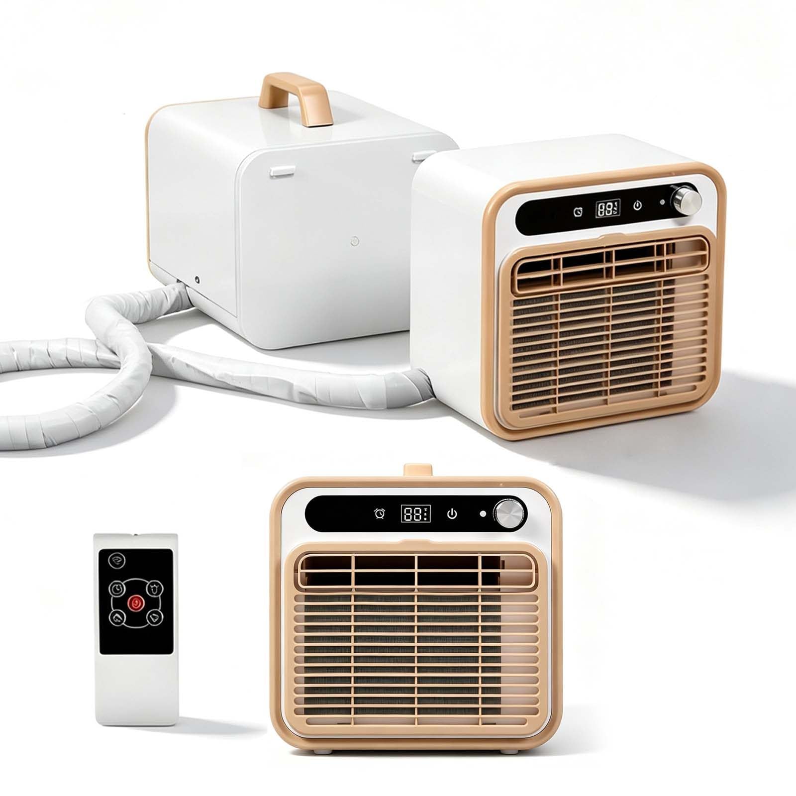 QFGain Portable AC for Camping Tents - Touchscreen/Remote/Rotary Knob Control 1M