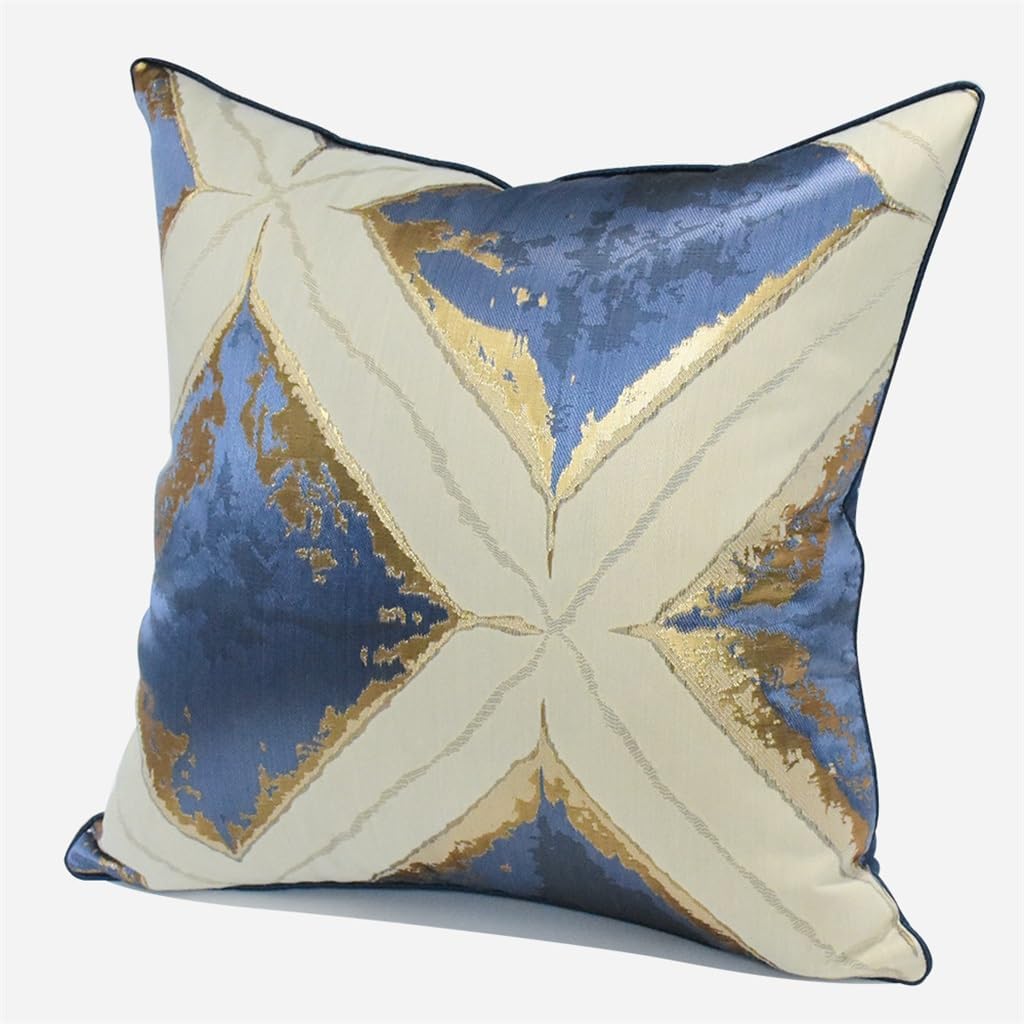 HBJWOV Rice Printing Gold Living Room Sofa Cushion Cover ometric Pattern Hotel Model Throw Pillow