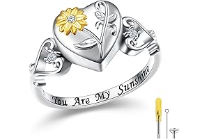 925 Sterling Silver Urn Rings for Ashes for Women, Cremation Jewelry Keepsake