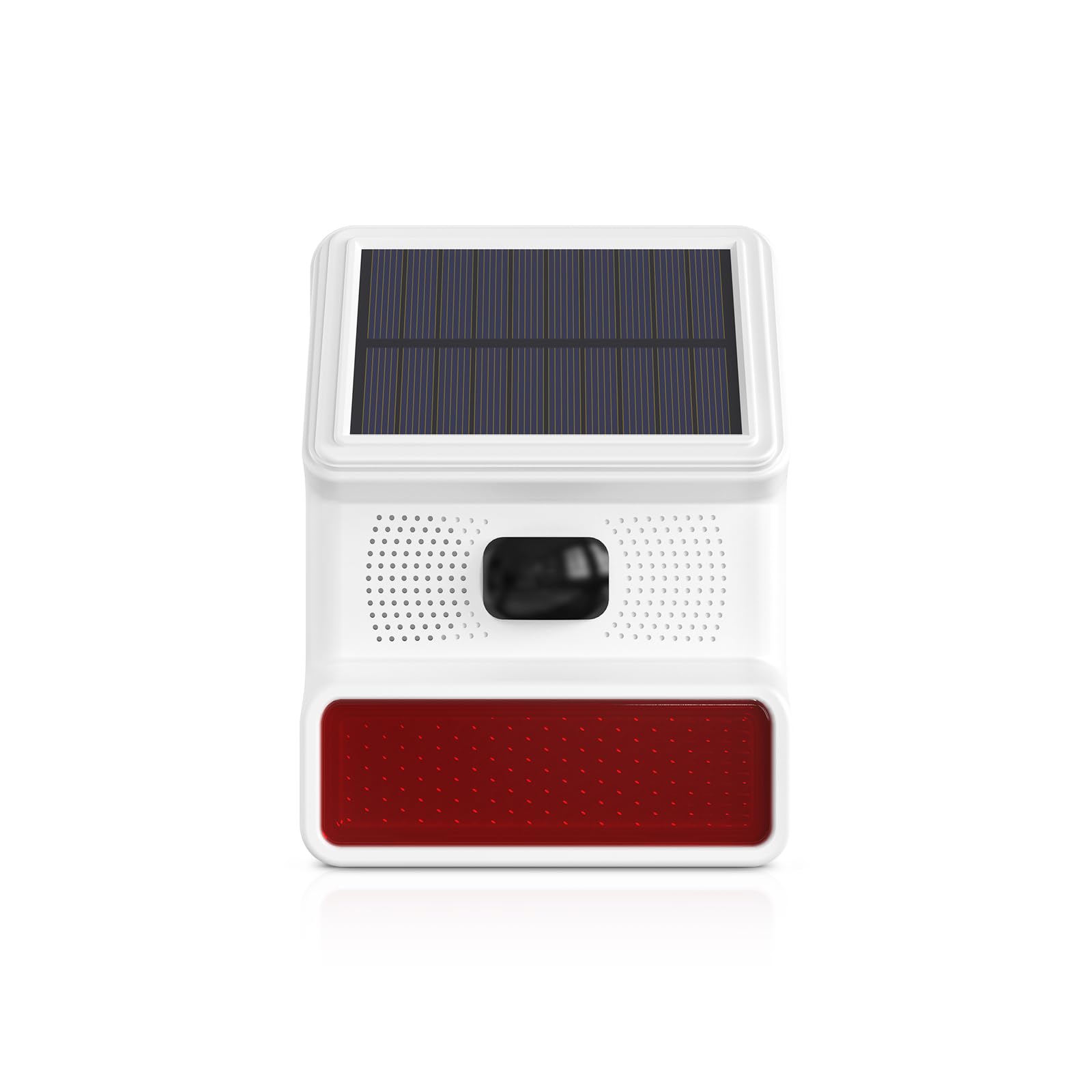 XNH Alarma Solar, Sirena Solar Inalámbrica Exterior con Sonido y Luz Intermitente LED, 120dB, IP65, para el Hogar, Villa, Baren, Granja, Patio, Compatible con XNH Sistema de Alarmas para Casa.