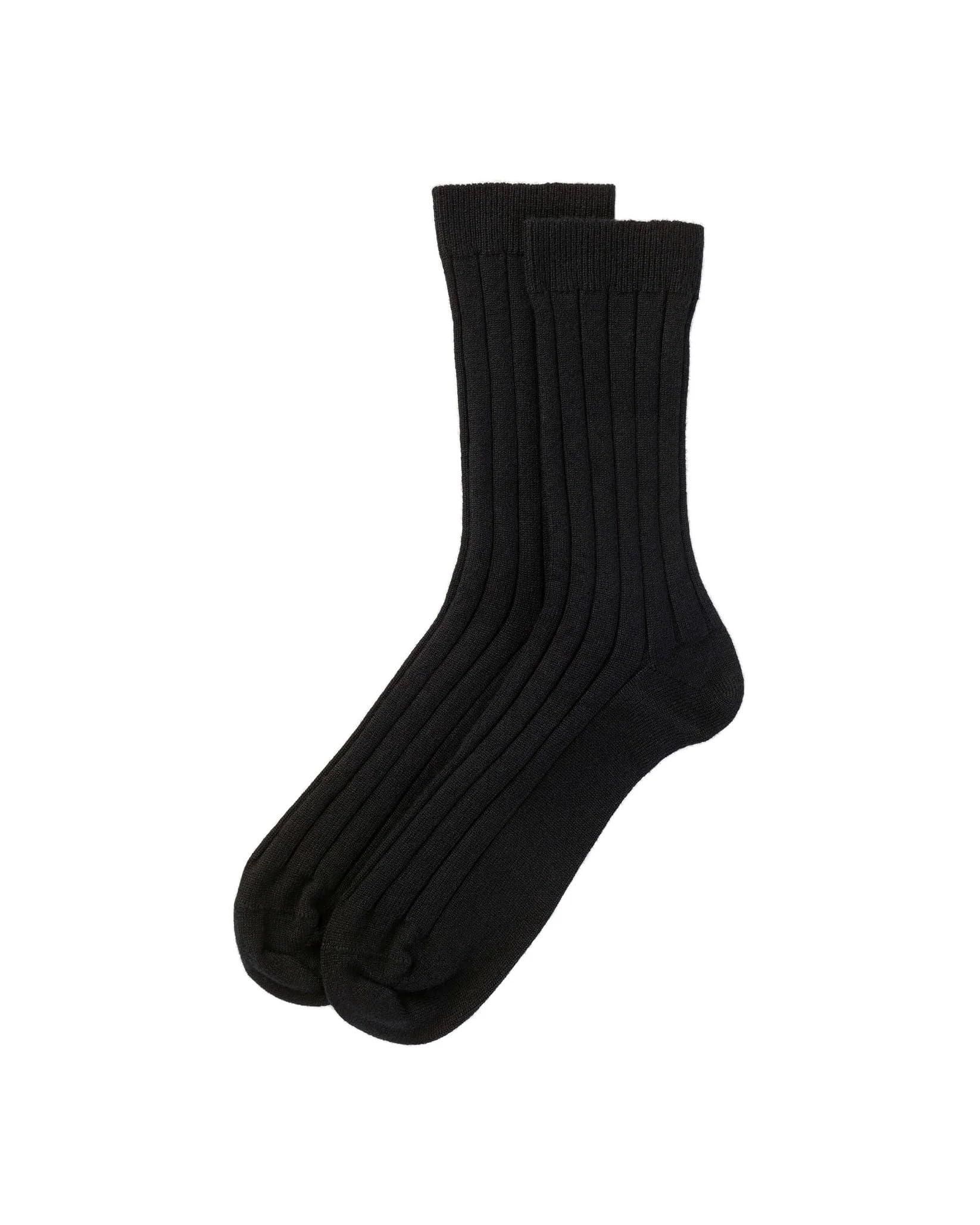 Jasmine Silk Mens Cashmere Socks in Black