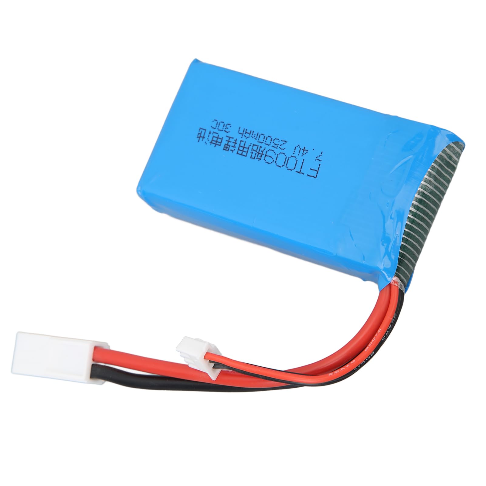 Batería de Litio RC 7,4 V 2500 mAh, batería de Barco de Control Remoto de Alta Capacidad, batería LiPo Ligera y Duradera con protección contra sobrecarga, reemplazo para lancha