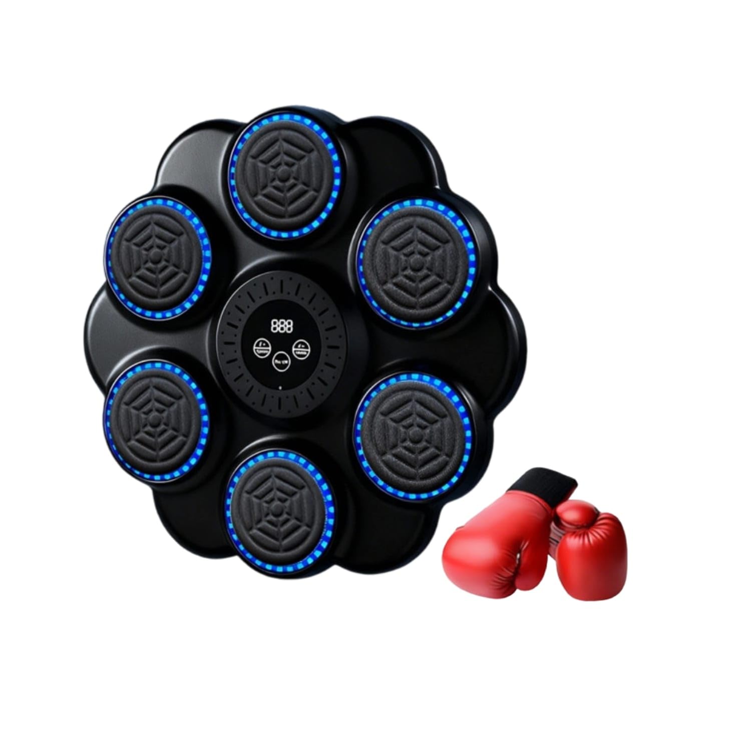 No-Drill Wall Mounted Boxing Target Bluetooth Smart Boxing Machine LED Exercise Equipment Adjustable Height for Adults, Beginners, Kids, Home Gym, Living Room, Bedroom, Black, Kids-image-31