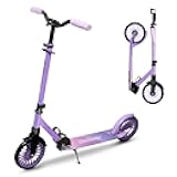 Nattork Kick Scooter for Age 5+ Kids Teens Adults, Max Load 240 LBS, Adjustable Height Foldable with 8