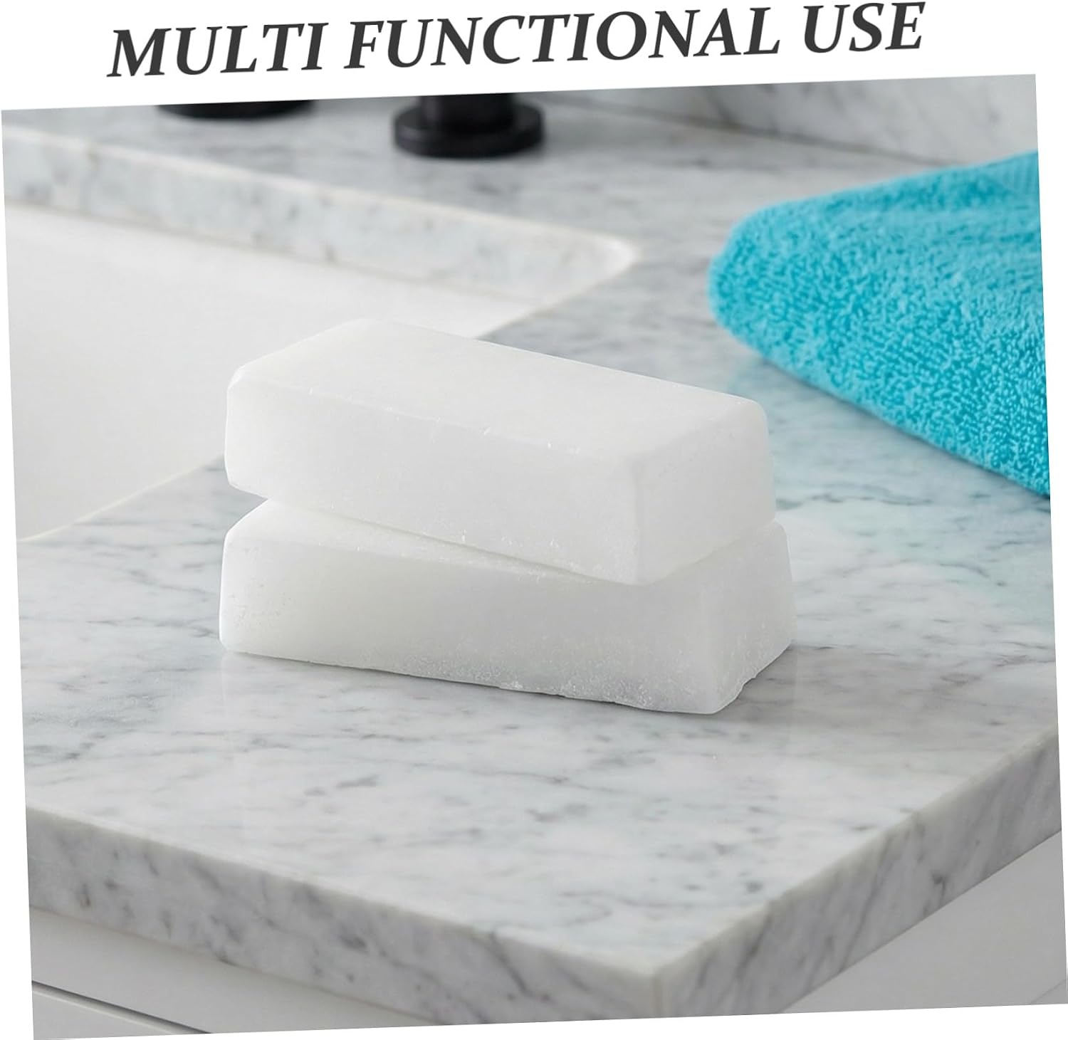 Zerodeko 4pcs Multi-use Solid Polishing Wax Blocks for Marble Granite Stone Surface Care, DIY Paraffin Wax for Stone Restoration and Maintenance in Home Cleaning