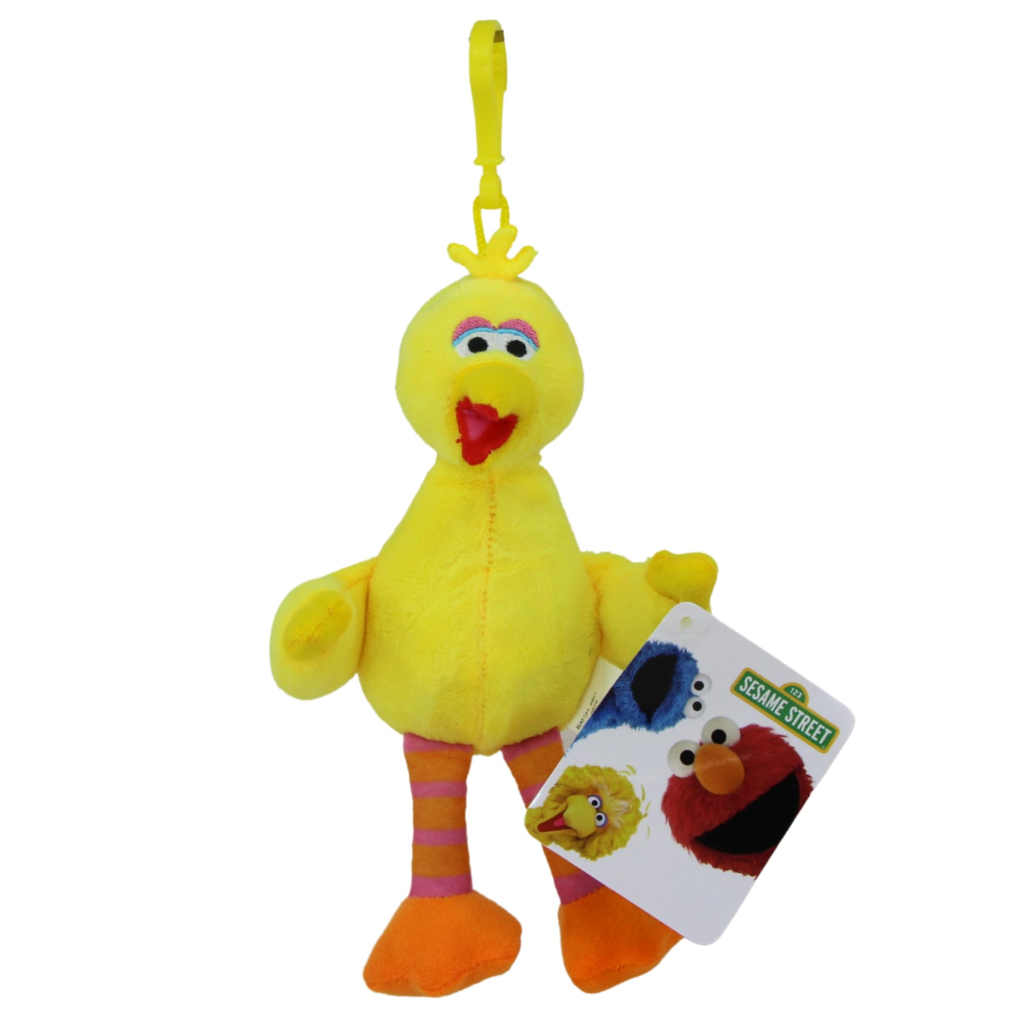 Hasbro Sesame Street Elmo Super Soft Gift Quality Plush Toy - (Big Bird 15cm Bagclip)