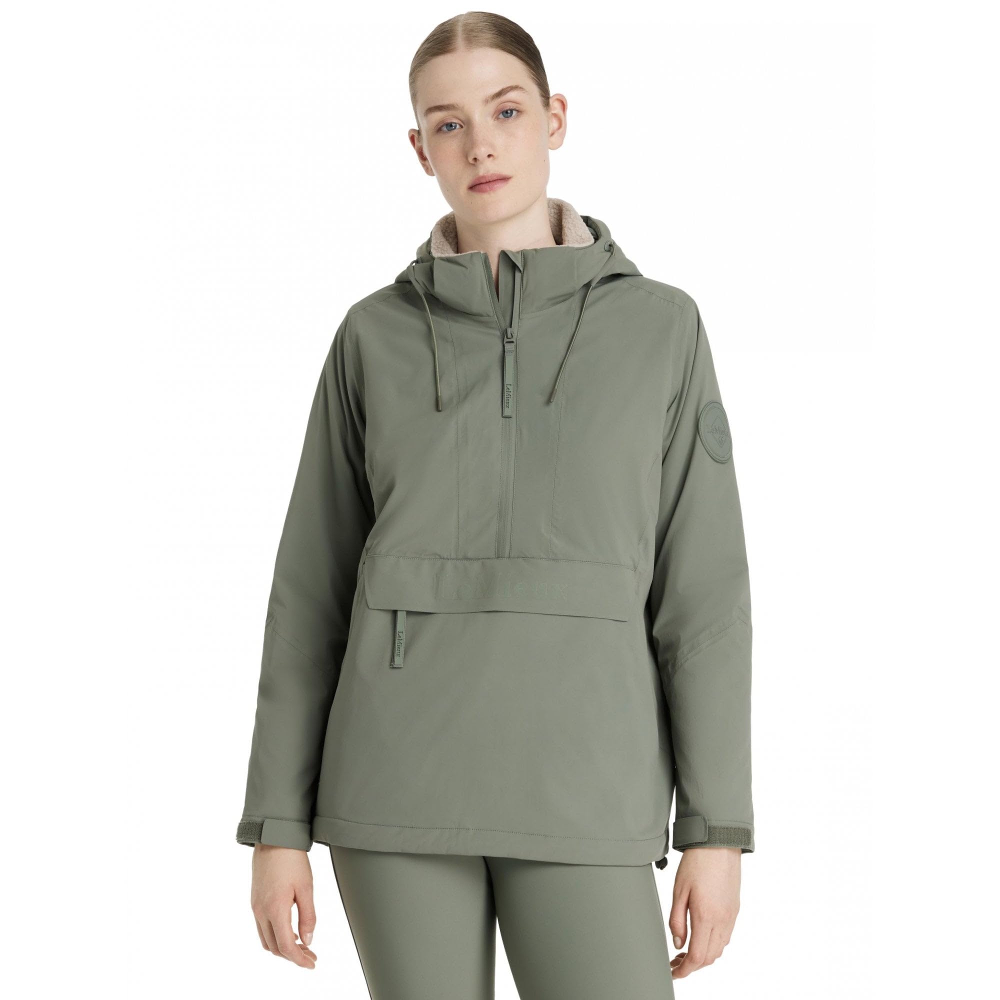 LeMieux Phoebe Half Zip Waterproof Anorak - Womens Equestrian Riding Coat - Rosemary - UK6