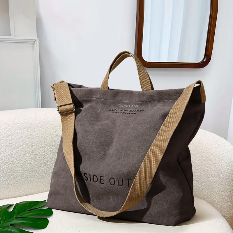 Bolsa Tote de Lona para Mujer con Correa Ajustable miniatura 3