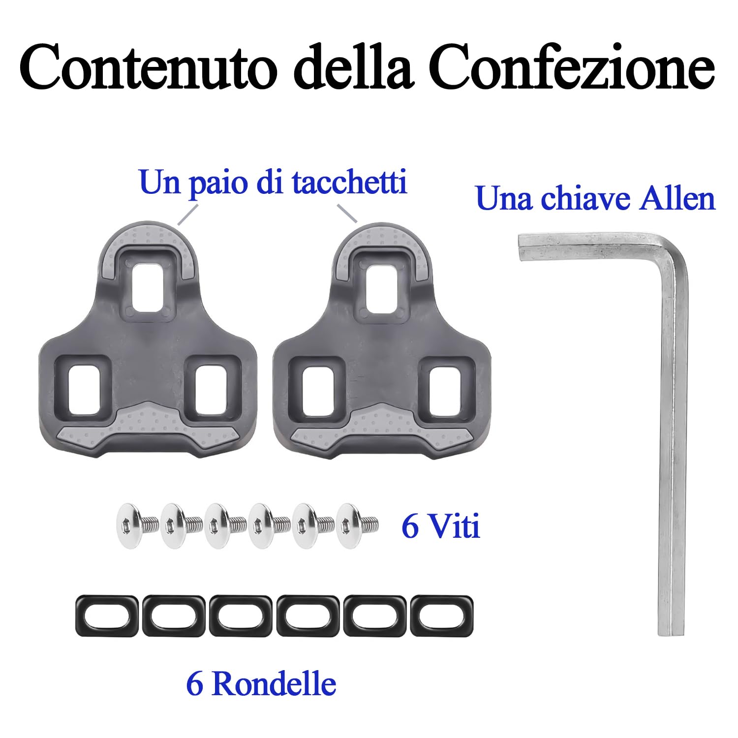 Thinvik Tacchette da Bici Grip per Look Keo Pedali Scarpe da Ciclismo con Design Antiscivolo per Bici da Corsa 0°, 4.5°e 9°
