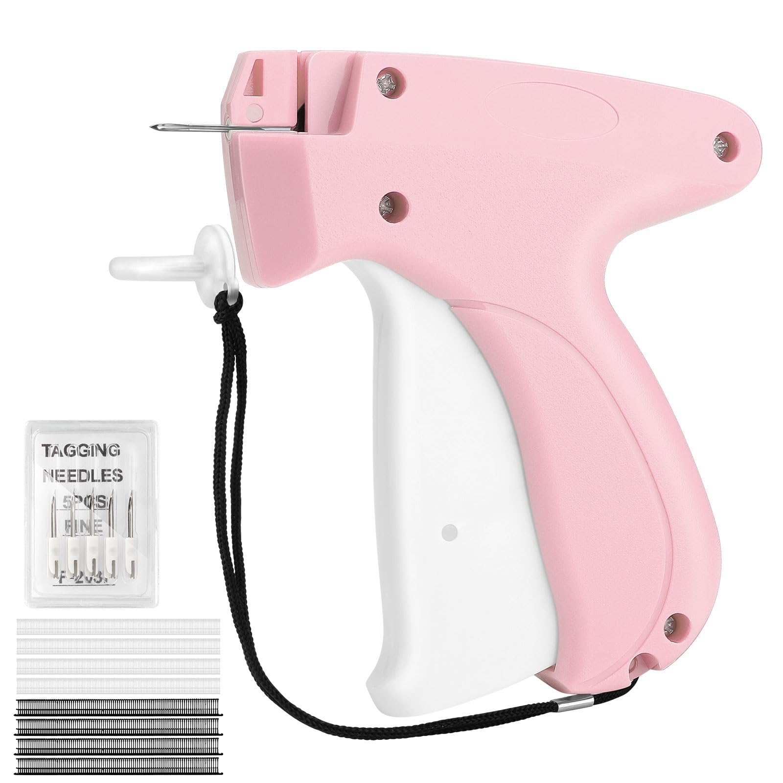 Stitch Gun for Clothes Quick Clothing Fixer & Tagging Gun with 6 Needles & 1000 Black+1000 White Fasteners, Handheld Sewing Tool for Instant Repairs,