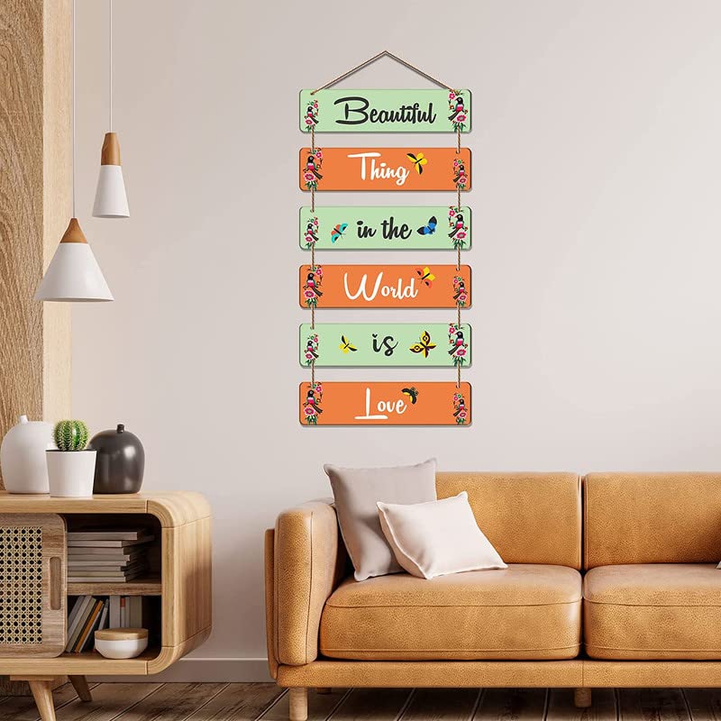 Image of Proxoto Positive and Love Quote Wall decoration art pieces | Wall Hanging Best for Livingroom | Bedroom | Children Room Home Decor Pack of 1 (Pista)