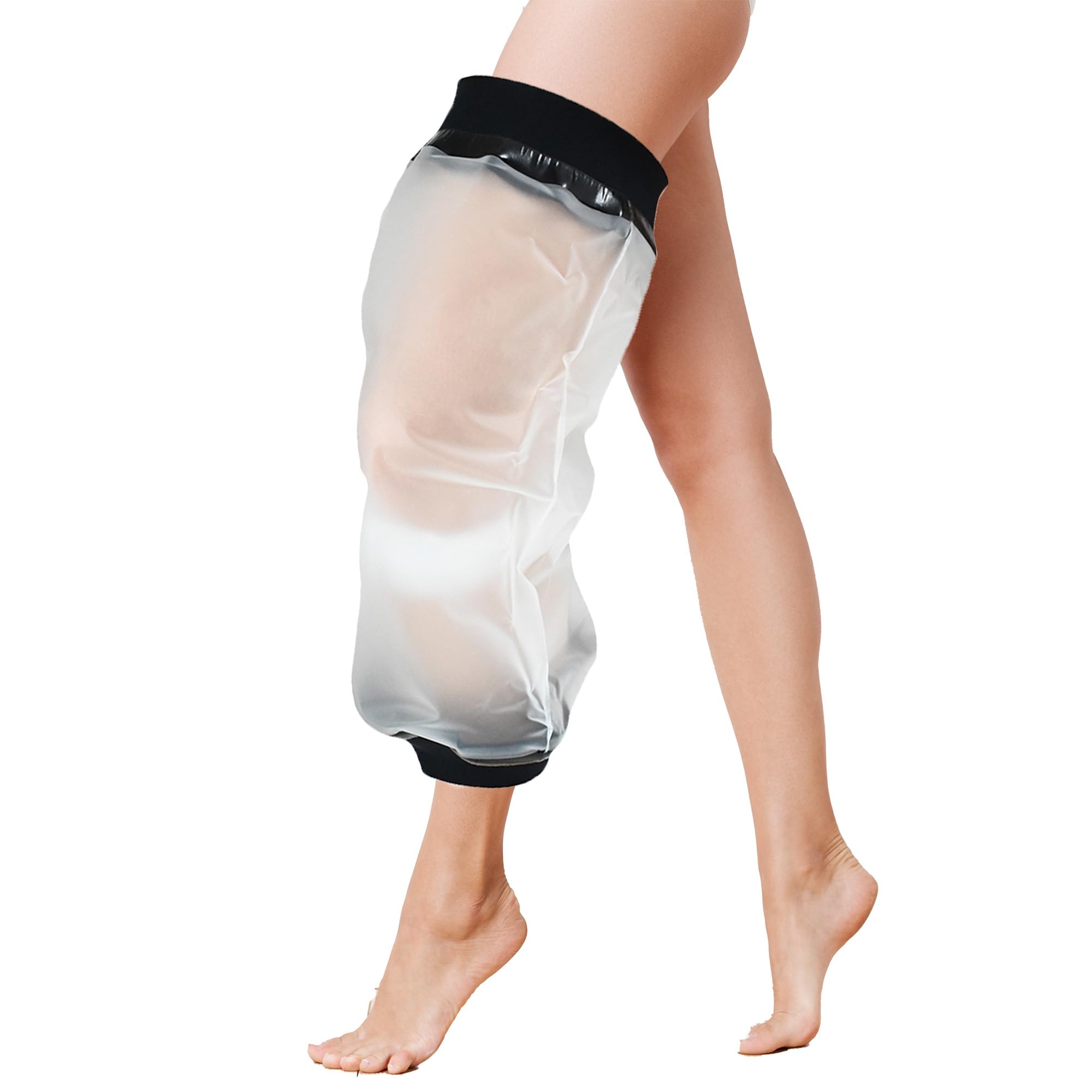 Knee Cast Shower Cover, Adult Knee Post Surgery Shower Sleeve, Waterproof Leg Cast Shower Bag for Knee Brace, Knee Replacement Surgery and Wound