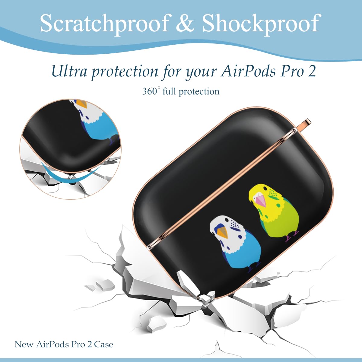 Amazon | AirPods Pro2ケース セキセイインコ 二匹 鳥柄 AirPods Pro第