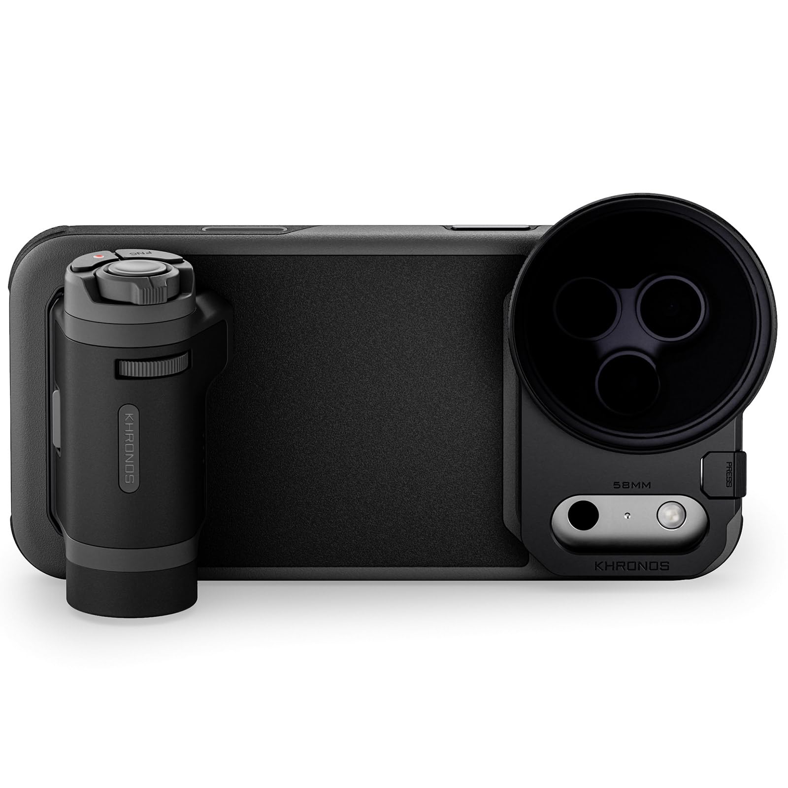 TILTA Khronos TKL-IP17-PMB-B - Custodia per iPhone 17 Pro Max con maniglia di controllo Lite, filtro ND e piastra posteriore magnetica, colore nero