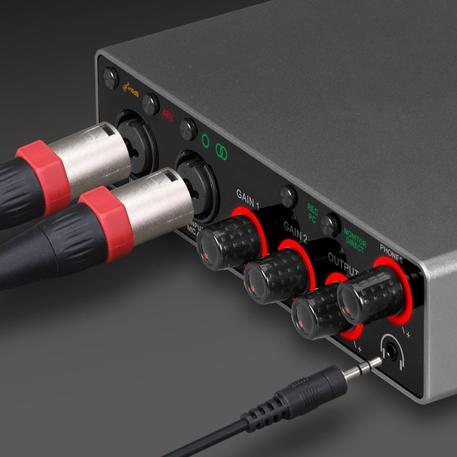NUEAYMS Durabilità Costruzione in Metallo Interfacce Musicali USB Scheda Registrazione per podcaster Compatibilità multidispositivo Scheda Registrazione