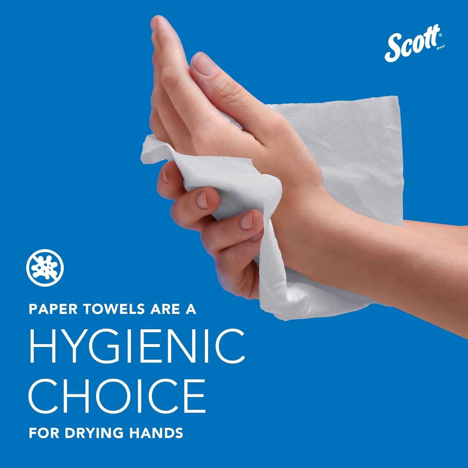 Ręczniki do rąk Scott 5856 Slimfold — 16 opakowań x 110 białych, 1-warstwowych arkuszy