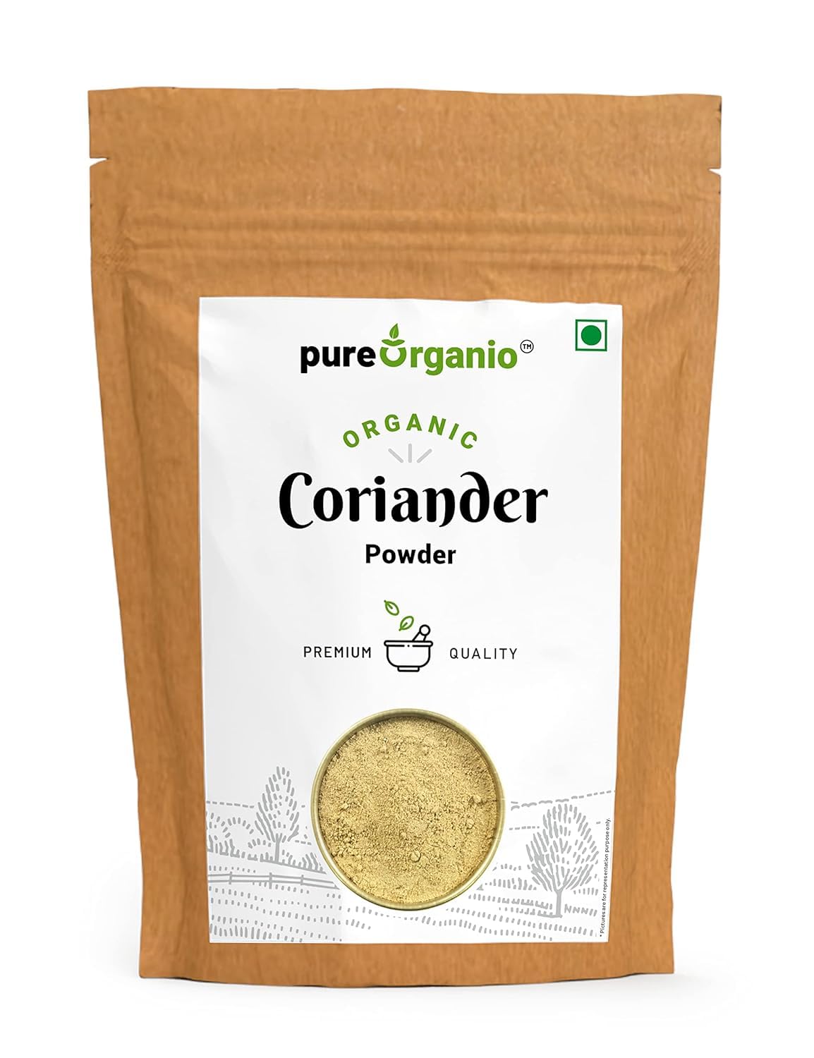 Generic Organic Dhaniya Powder, Traditional Dhania Powder, Authentic Indian Organic Coriander Powder, Suitable for All Your Cooking Needs- 350 Gm