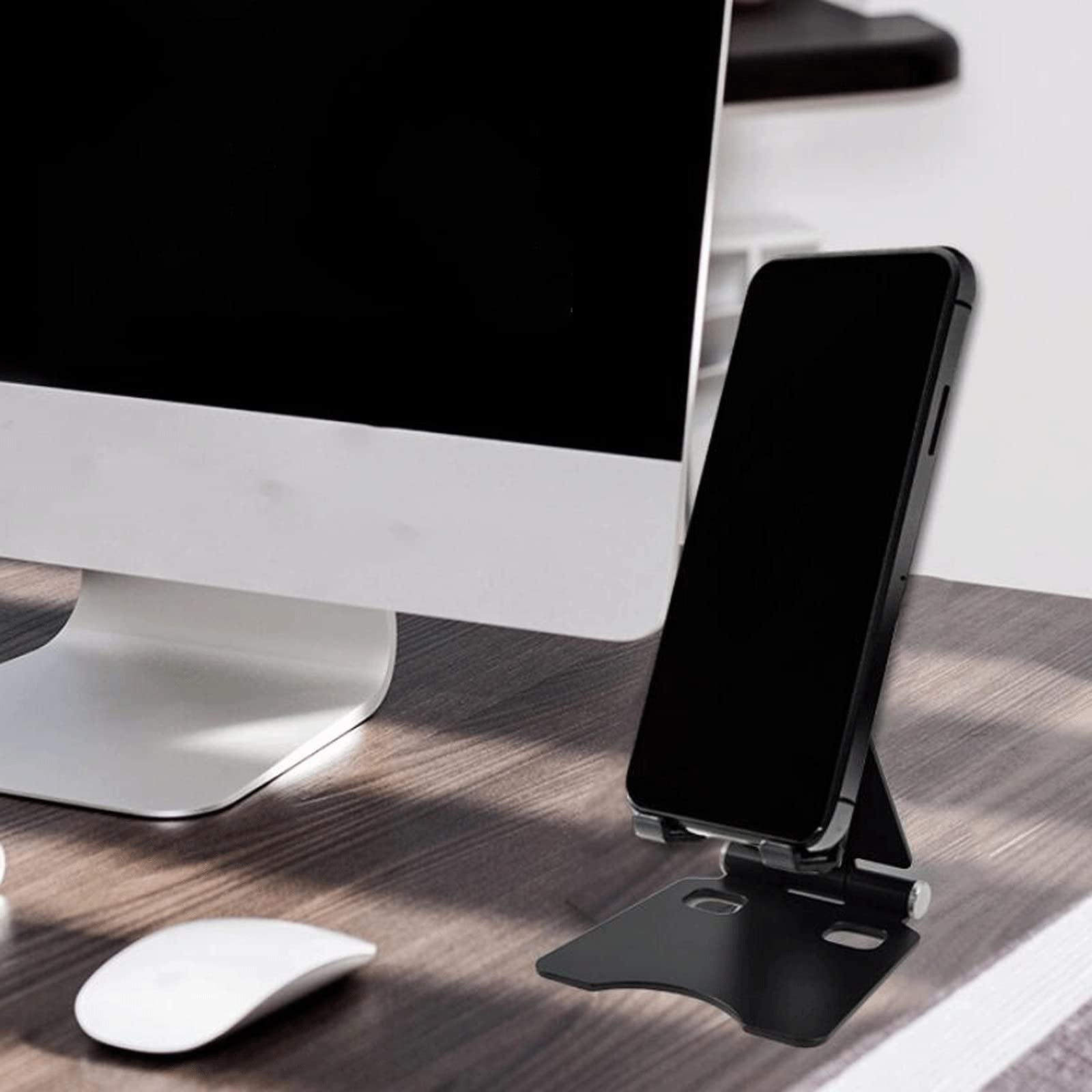 XIANGFASJZ Soporte Movil Soporte de teléfono móvil con Soporte de Metal de Escritorio Doble Plegable