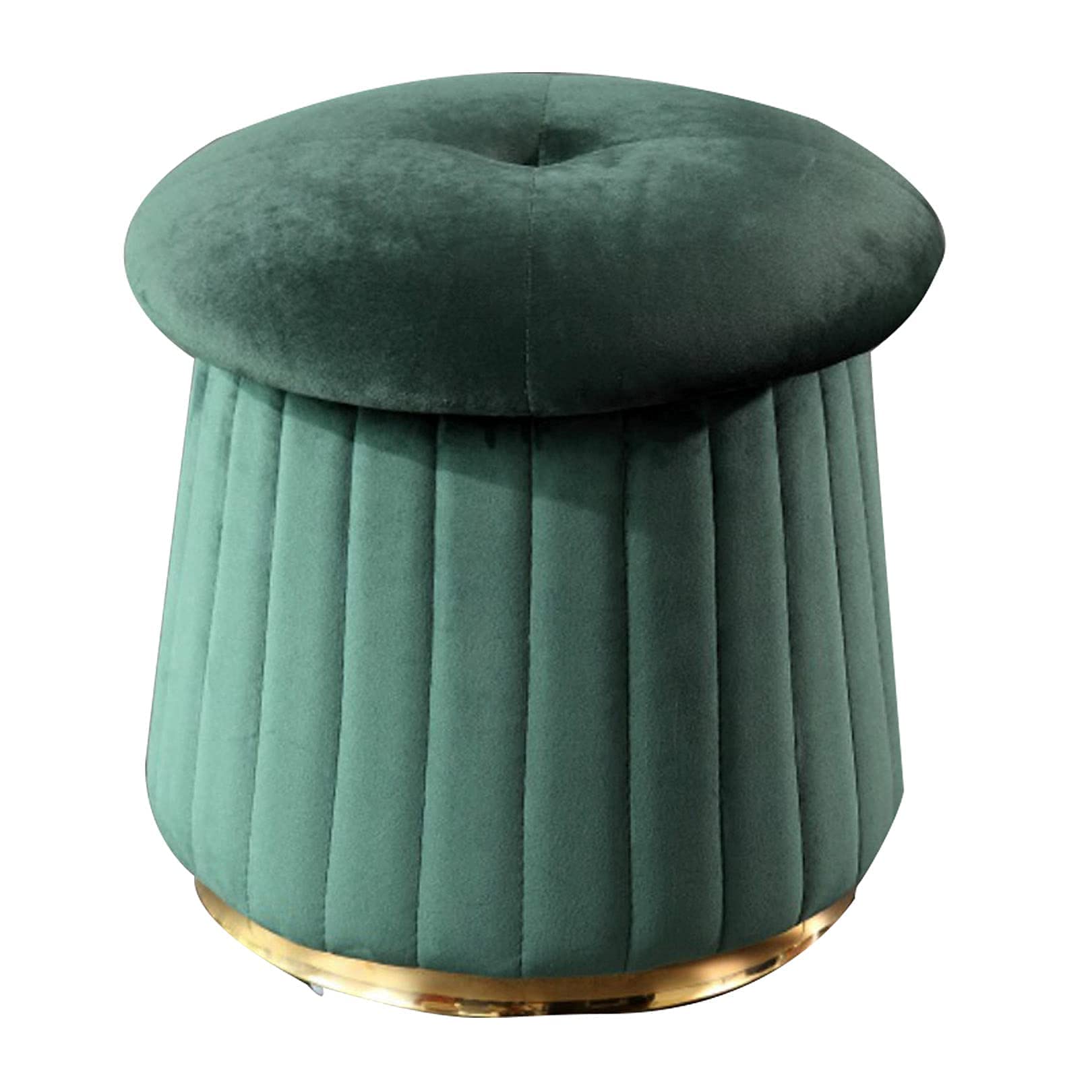 Tabouret chambre vert 42cm : repose-pieds cabine d'essayage mignon bas