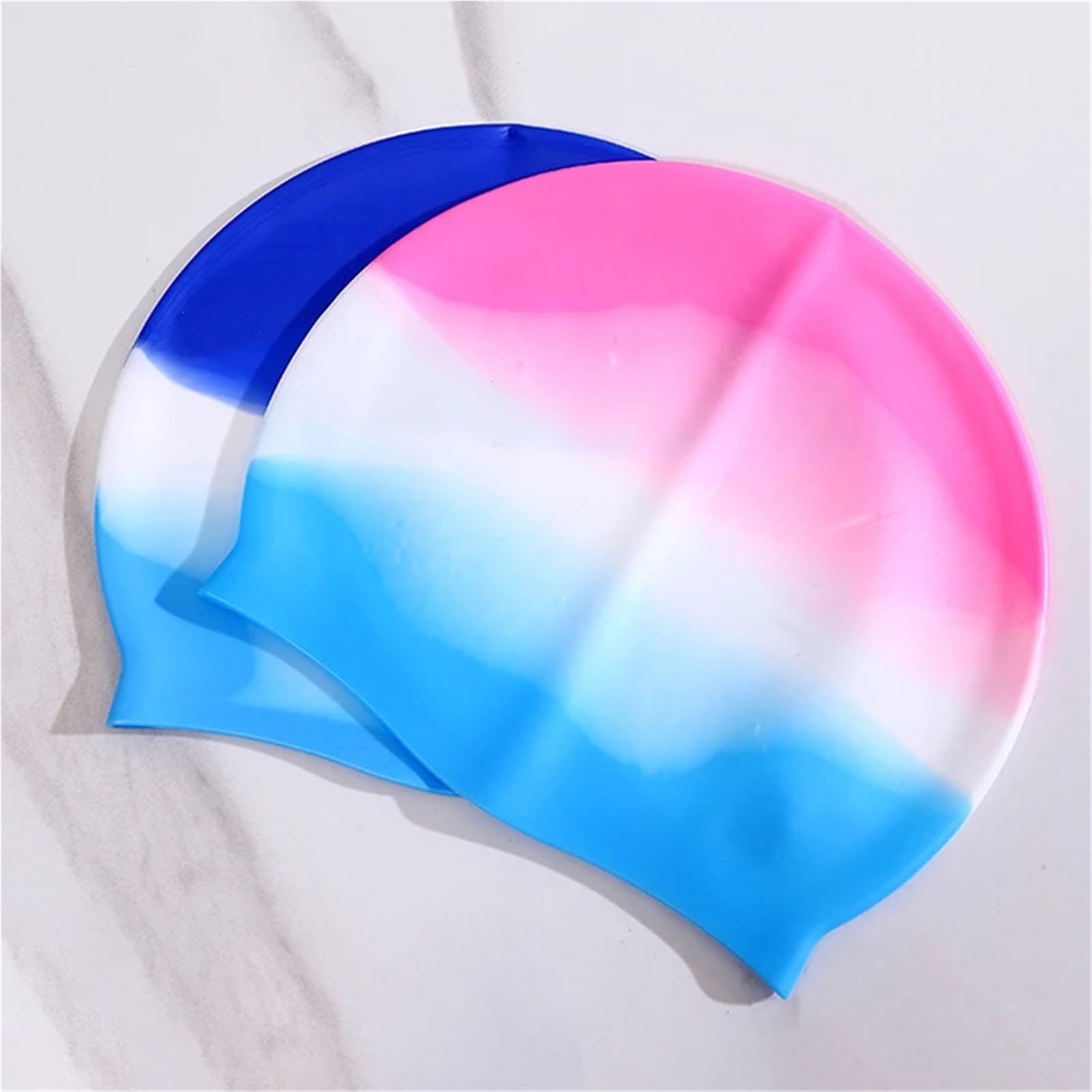 Gorro de natación Silicona Impermeable for Hombre y Mujer, Gorro con Pelo seco, protección Orejas, Accesorios, 2 uds para Uso En Piscinas