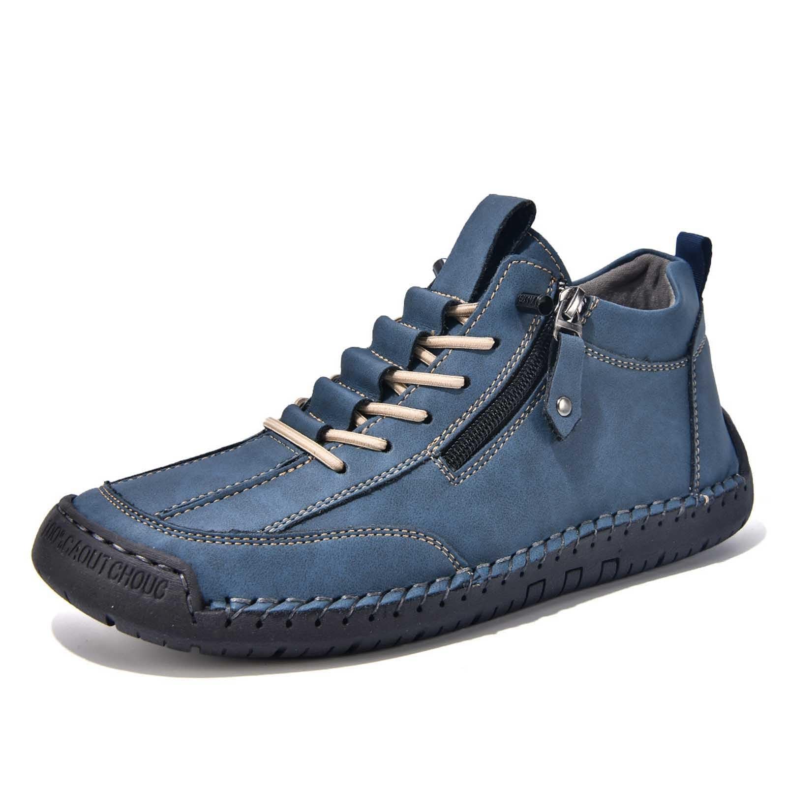 Generisch Buty do stroju ludowego, ślubne, do stroju bawarskiego, buty rekreacyjne dla mężczyzn, z bocznym zamkiem błyskawicznym, sznurowane, do noszenia na co dzień, do całorocznego komfortu