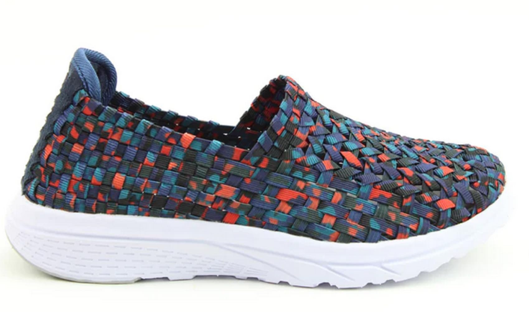 Heavenly Feet Slip On Casual Woven Trainer Lekkie letnie buty sportowe na plażę
