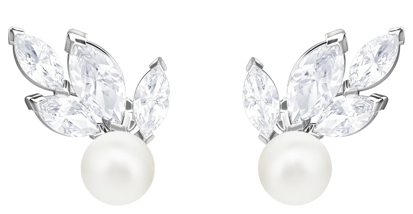 Swarovski Crystal Louison White Rhodium Plated Earrings