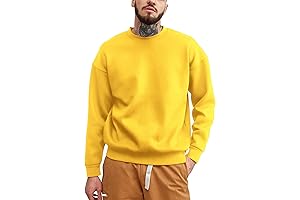 Men's Yellow Crewneck Sweatshirt: Ultimate Comfort and Style