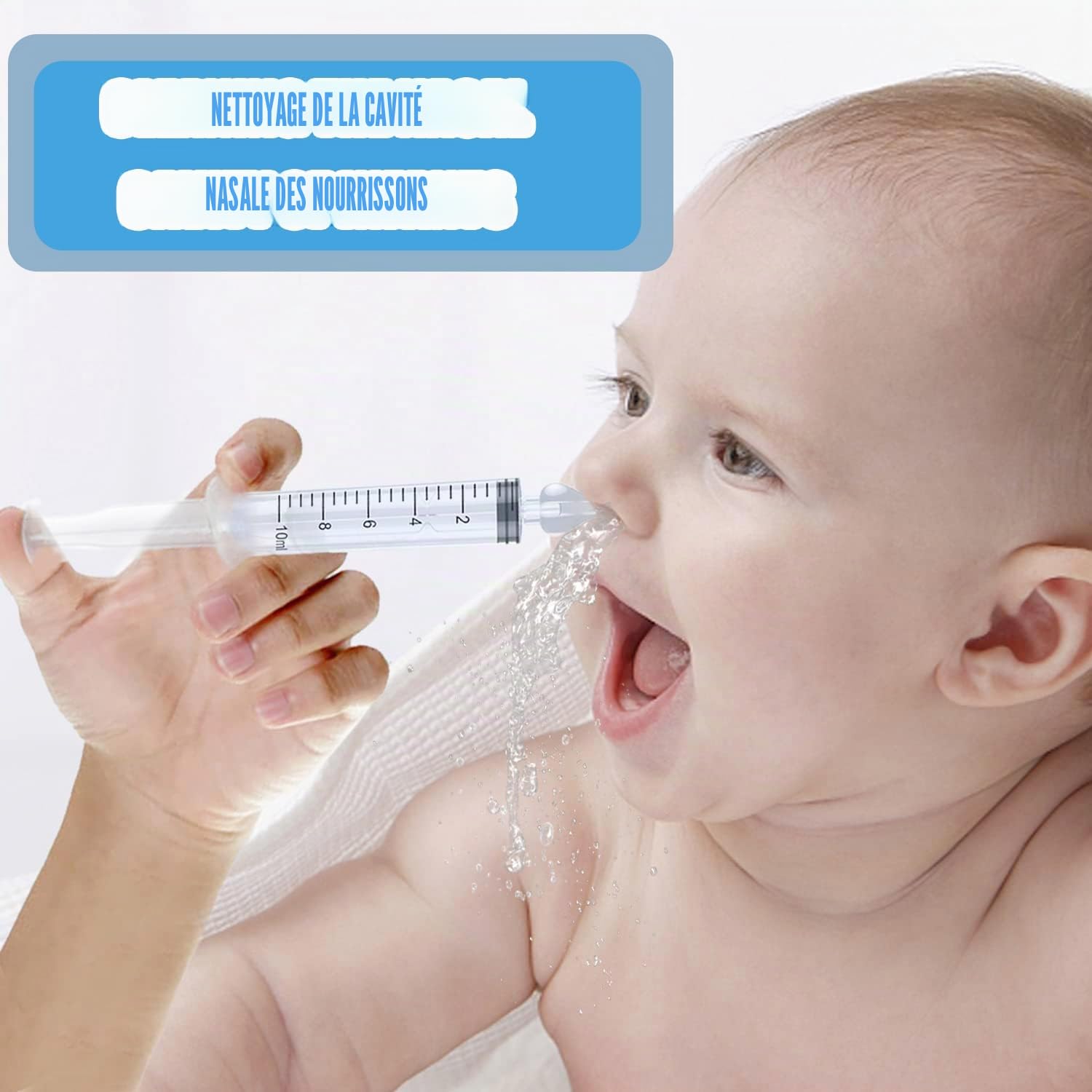 Aspirateur Nasal en Silicone pour Bébé 6 Pièces avec Embouts Doux et Lavables