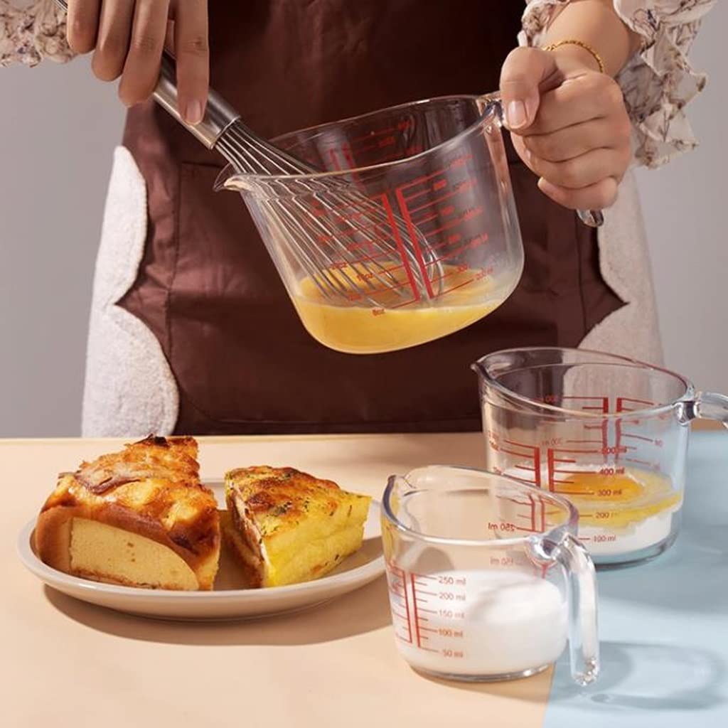Tasse à mesurer avec échelle en Verre Résistant aux Hautes températures Ménage Cuisine Cuisson Farine Oeuf battu Lait ML Tasse à mesurer (Taille : 1000 ML) (500 ML)