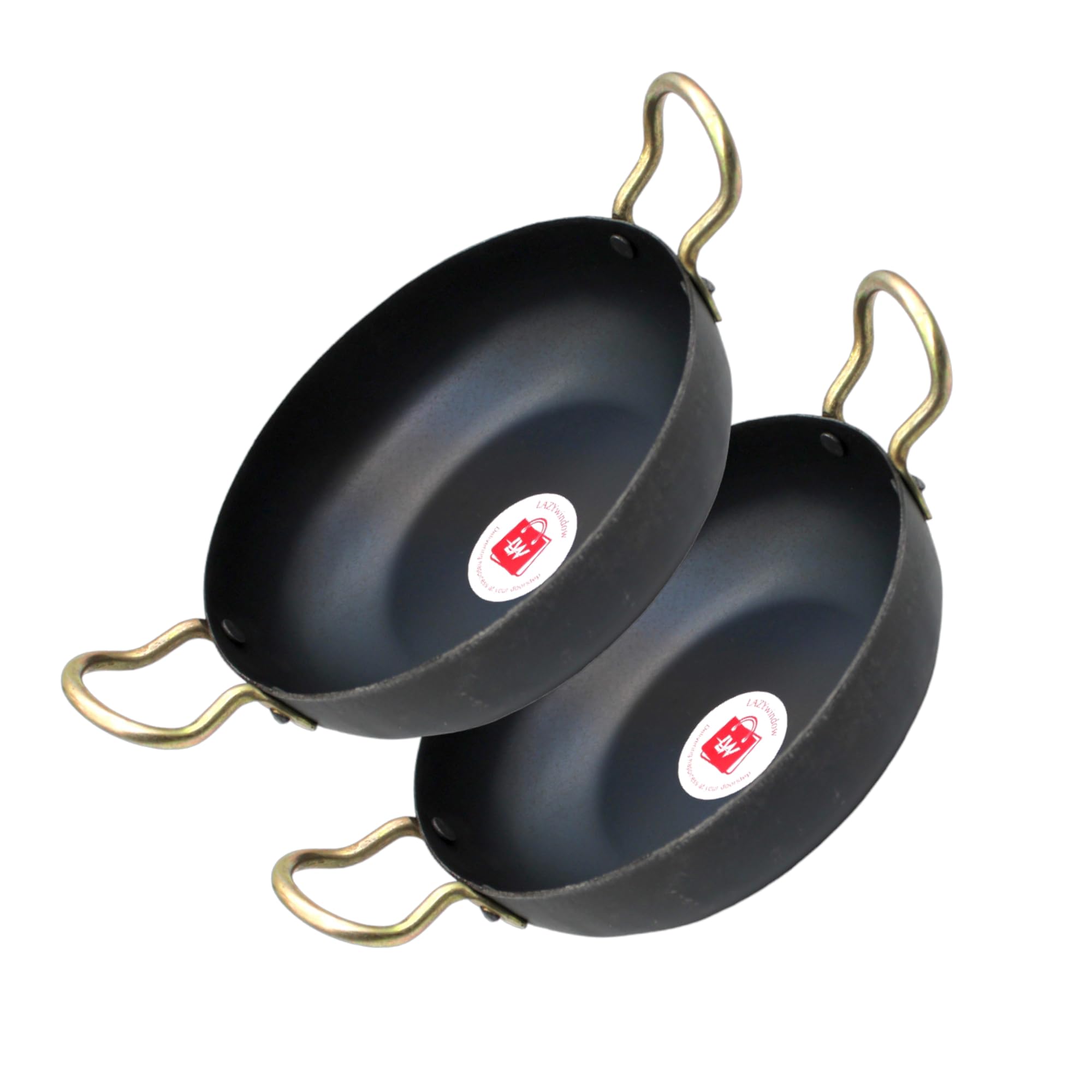 LAZYwindow Traditional Iron Kadhai Deep Bottom Kadai/Fry Pan/Frying Kadhai with Handle 8 INCH / 19 cm (B0CYCCGLFK) Amazon Price History, Amazon Price Tracker