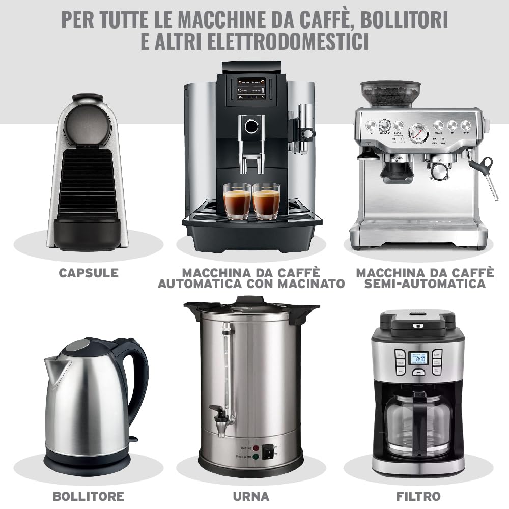 Caffenu | Decalcificante liquido per macchine da caffè 400 ml Eco | Decalcificante liquido per kit da barista | universale compatibile con Nespresso, Delonghi, Lavazza | 4 dosi