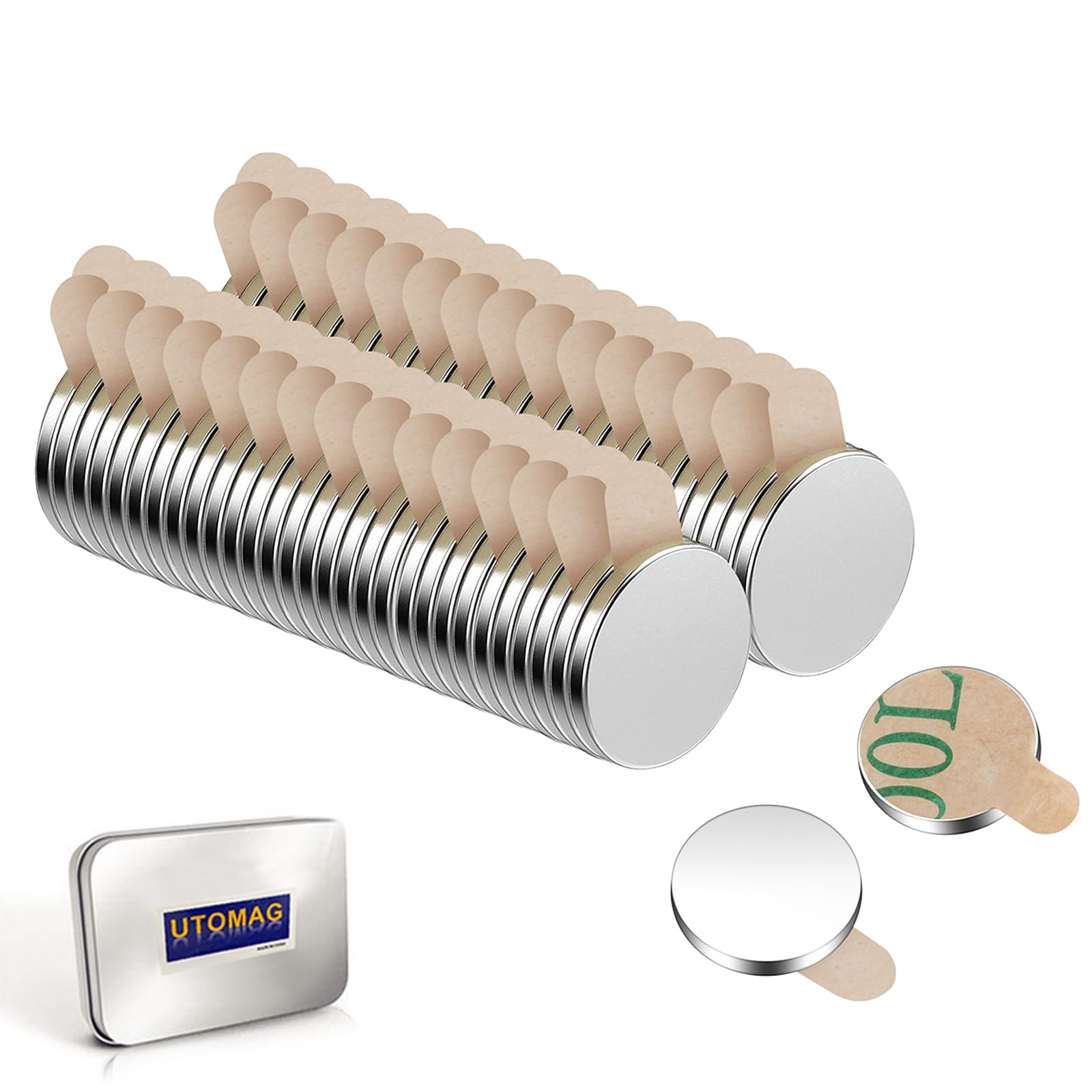 UTOMAG 30 Pcs Rectangular Neodymium Magnets with Adhesive Backing 20x10x1mm — Amazon image 11
