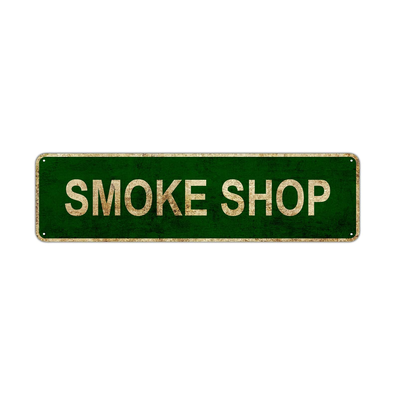Smoke Shop Street Sign Rustic Vintage Retro Metal Decor Wall Shop Man Cave Bar Posters Tin Sign 4x16 Inch