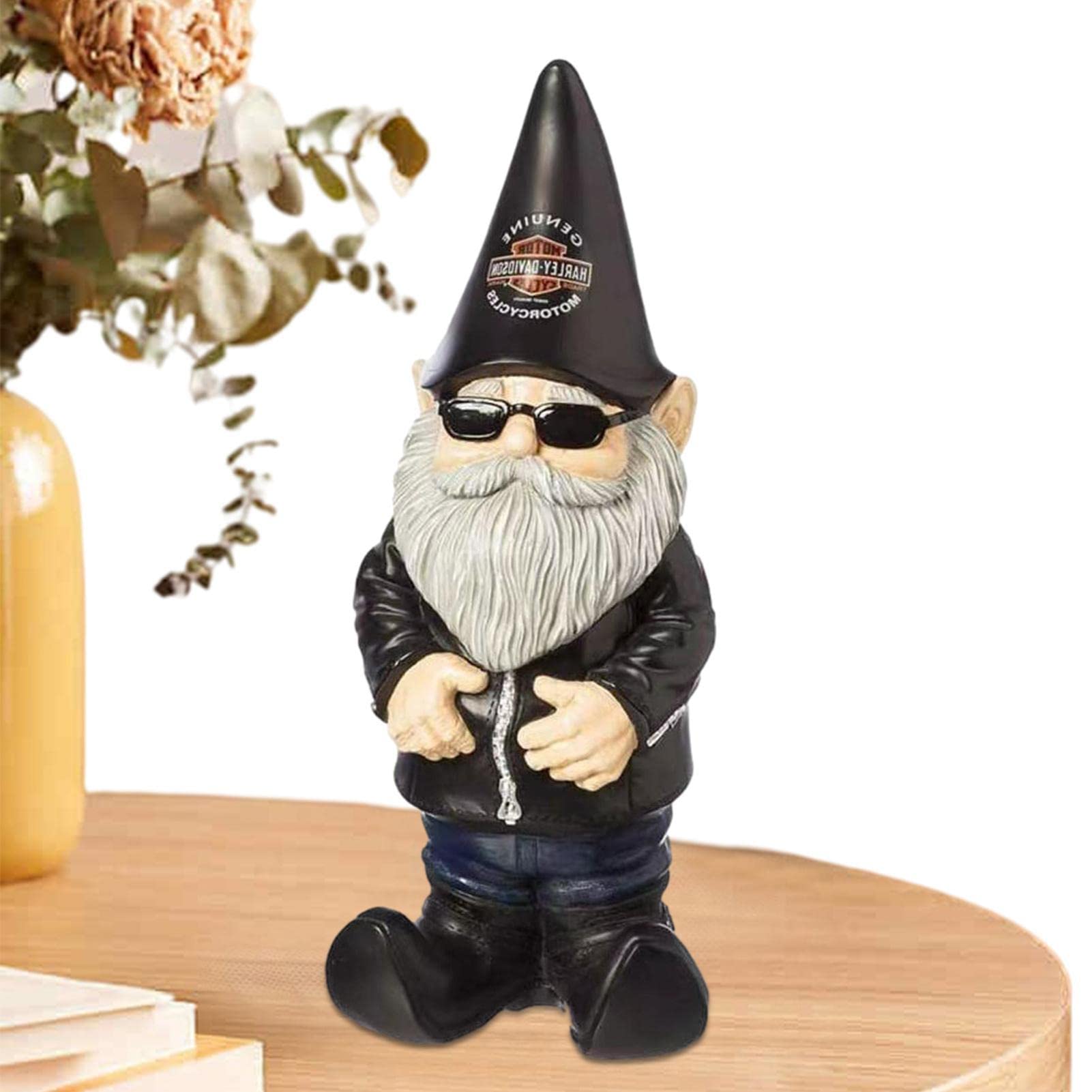 Gnome Biker Garden Gnome Statue Biker Gnomes Garden Decorations Garden Gnome Figurines Ornaments Weatherproof Resin Garden Ornaments Outdoor Yard Art Decoration Crafts