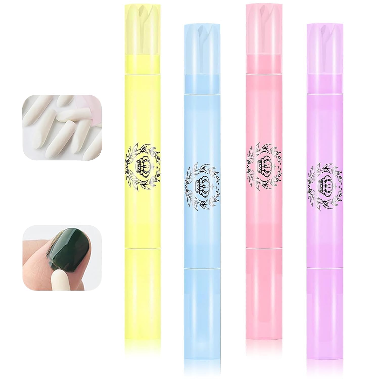 COSTICA 4 Pcs Nail Polish Corrector Remover Pen, Nails Edge Cleaning Pen with Cotton Tip, Nail Art Correction Set, with 3 Cotton Tip Refills, For Easy and Perfect Manicure-picture-45
