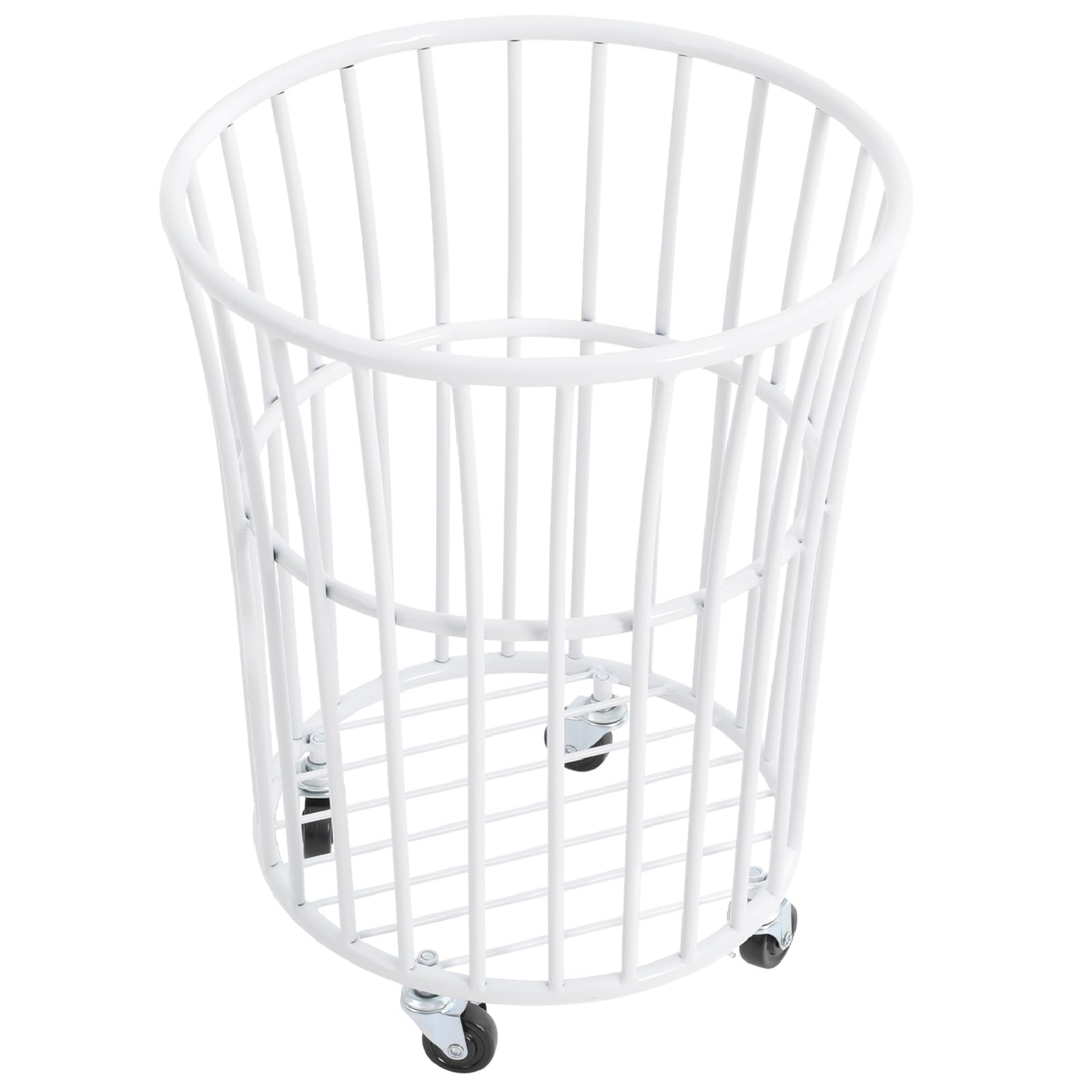 SFSLBFB Rolling Laundry Hamper Cart, Metal Basket Storage Organizer for Bedroom Bathroom Closet