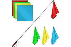 4Pcs Horse Training Flag With Telescopic Flag Poles And Retractable Equipment