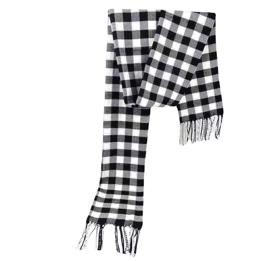 alexvyan Black & White star Casual Soft Warm Winter Wear Acrylic Woolen Muffler/Scarf Cum Scarves Stoles For Men & Women Warm lightweight Scarf-picture-6