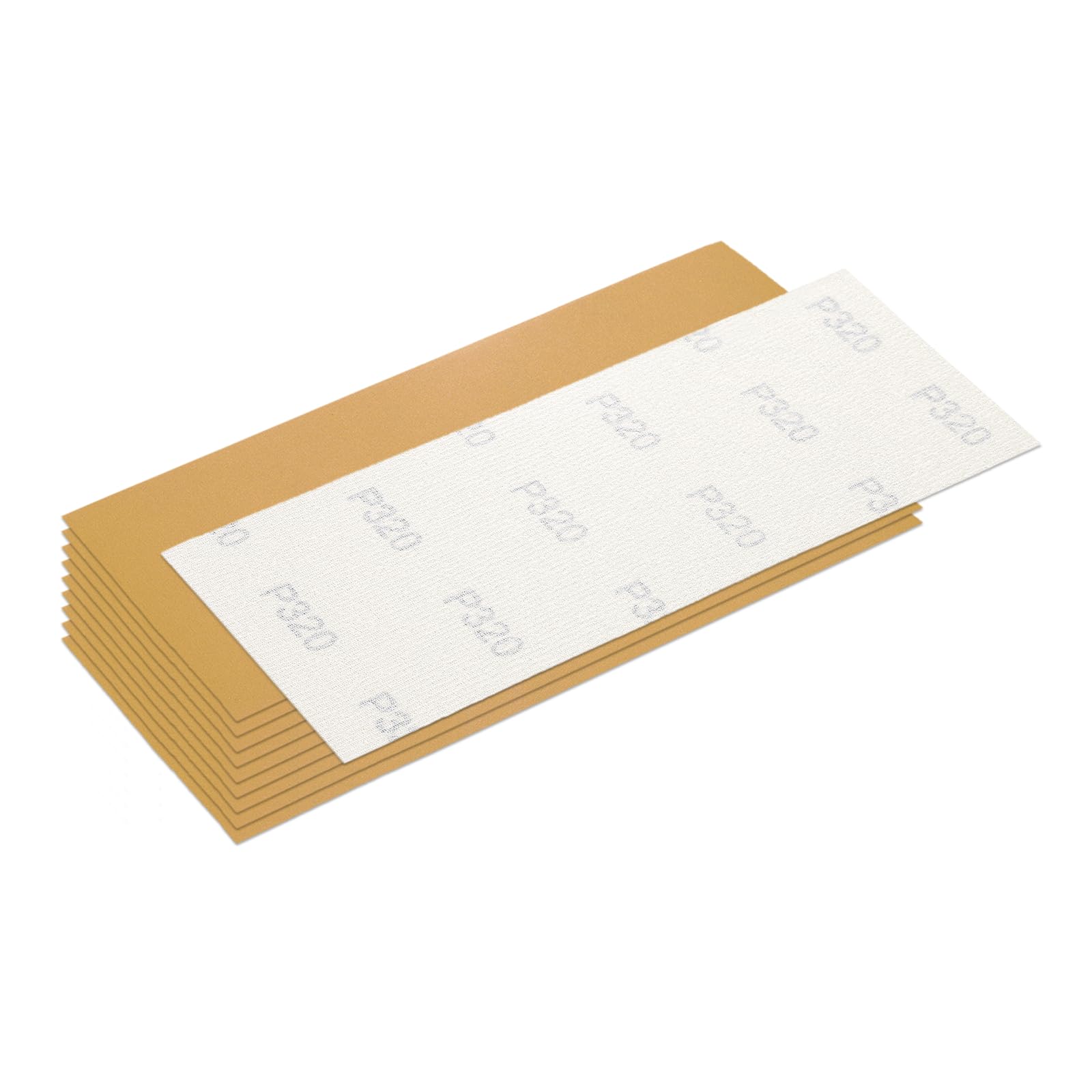 Rebower 10 Pcs 320 Grit Sandpaper, 4.5 x 11 Inch Sand Paper Hook and Loop Back, Alumina Abrasive Sanding Paper for Wood Drywall Metal Auto Grinding & Furniture Repair & DIY โ image 1