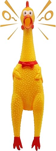 Novelty Place Carga adicional Pollo de goma Squawking grande de 16 pulgadas pollo chirriante y gritando amarillo para niños o adultos Novelty Place Carga adicional Pollo de goma Squawking grande de 16 pulgadas pollo chirriante y gritando amarillo para niños o adultos