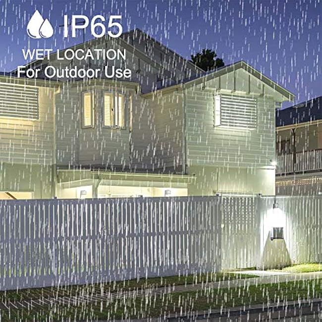 DAKASON 18W LED Wall Pack Light with Dusk-to-Dawn Photocell, 2160LM 5000K Daylight Wall Mount Outdoor Lighting Fixture IP65 Waterproof, 100-277V ETL Listed, 4 Pack