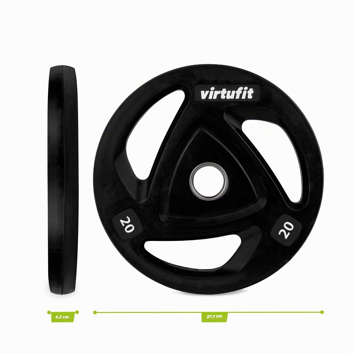 VirtuFit Disque Olympique en Caoutchouc de 1,25 kg à 25 kg